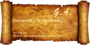 Gerendás Andrea névjegykártya